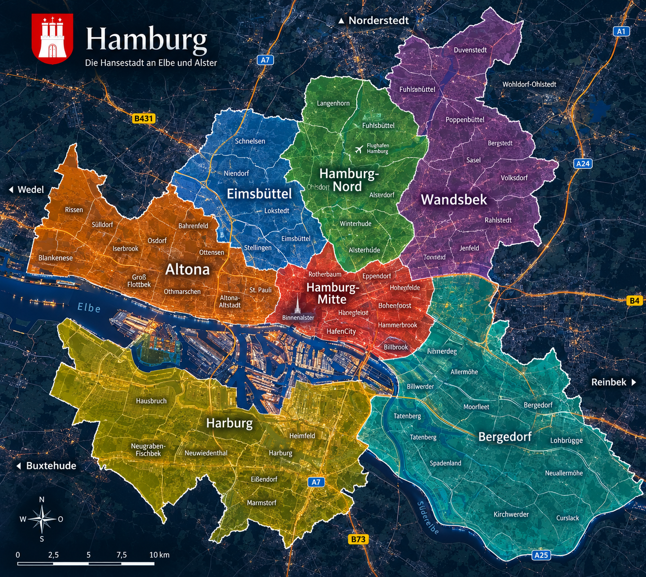 Einsatzgebiet Hamburg und Elbregion